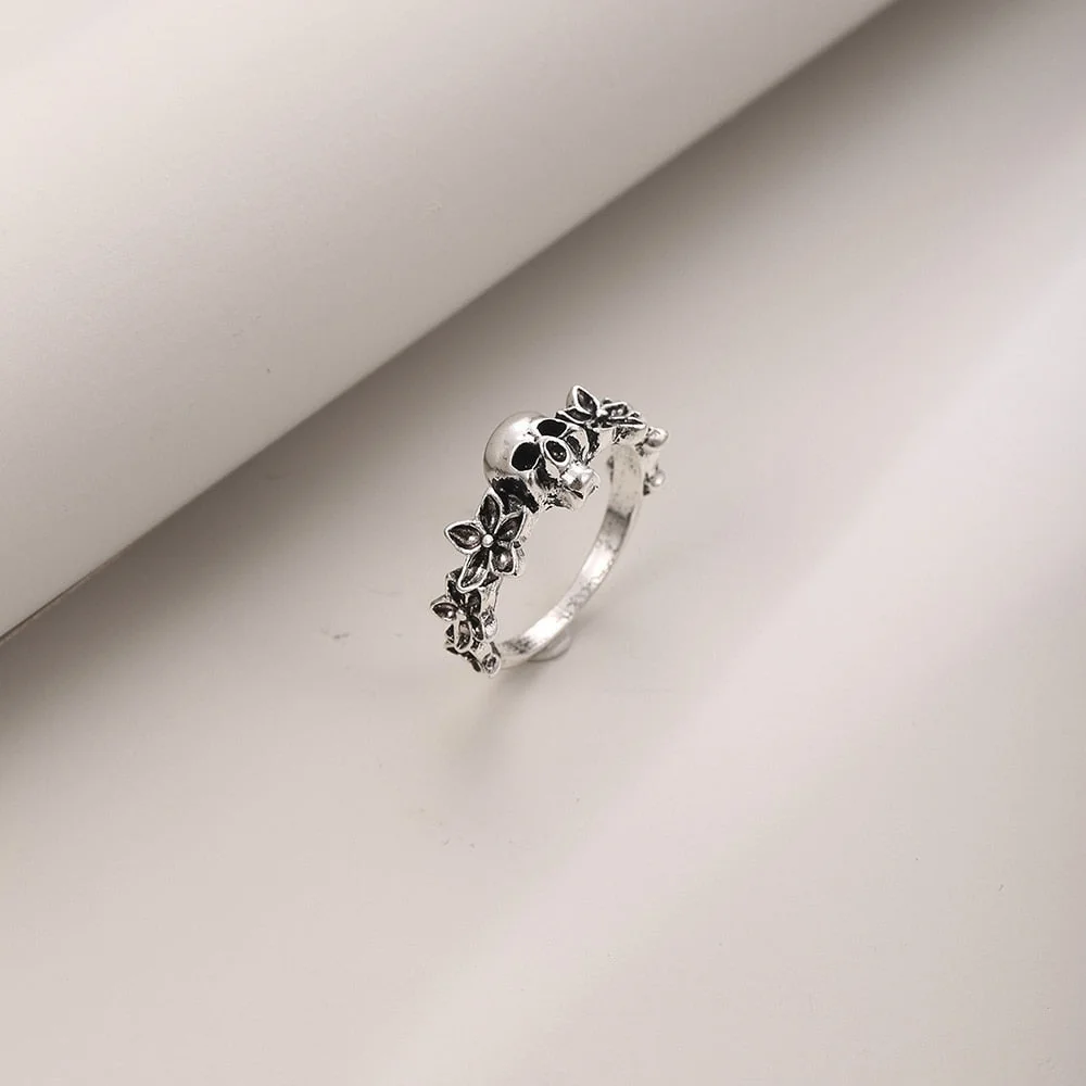 Premium Skull Flower Ring - Elegant Limited Edition Jewelry