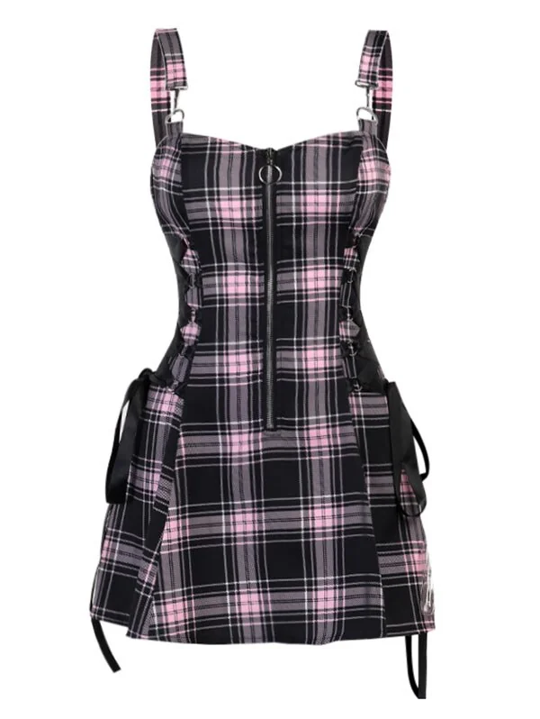 Limited Edition Gothic Zipper Dress in Cotton & Polyester Blend