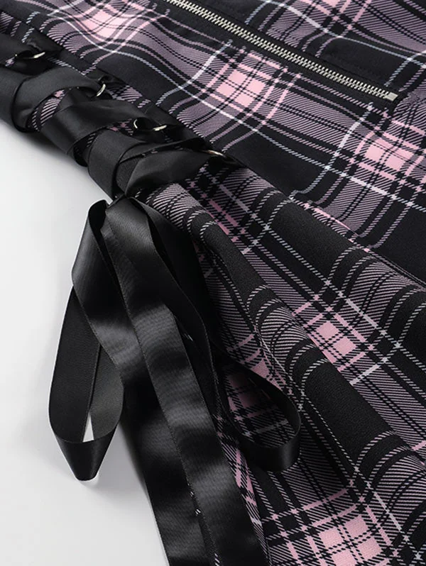 Limited Edition Gothic Zipper Dress in Cotton & Polyester Blend