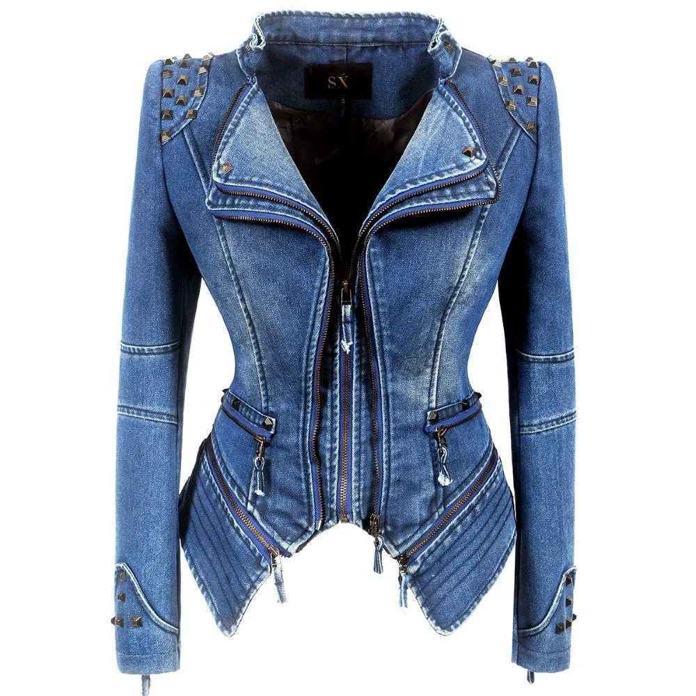 Stylish Gothic Womens Jacket in Premium Cotton & Polyester Blend