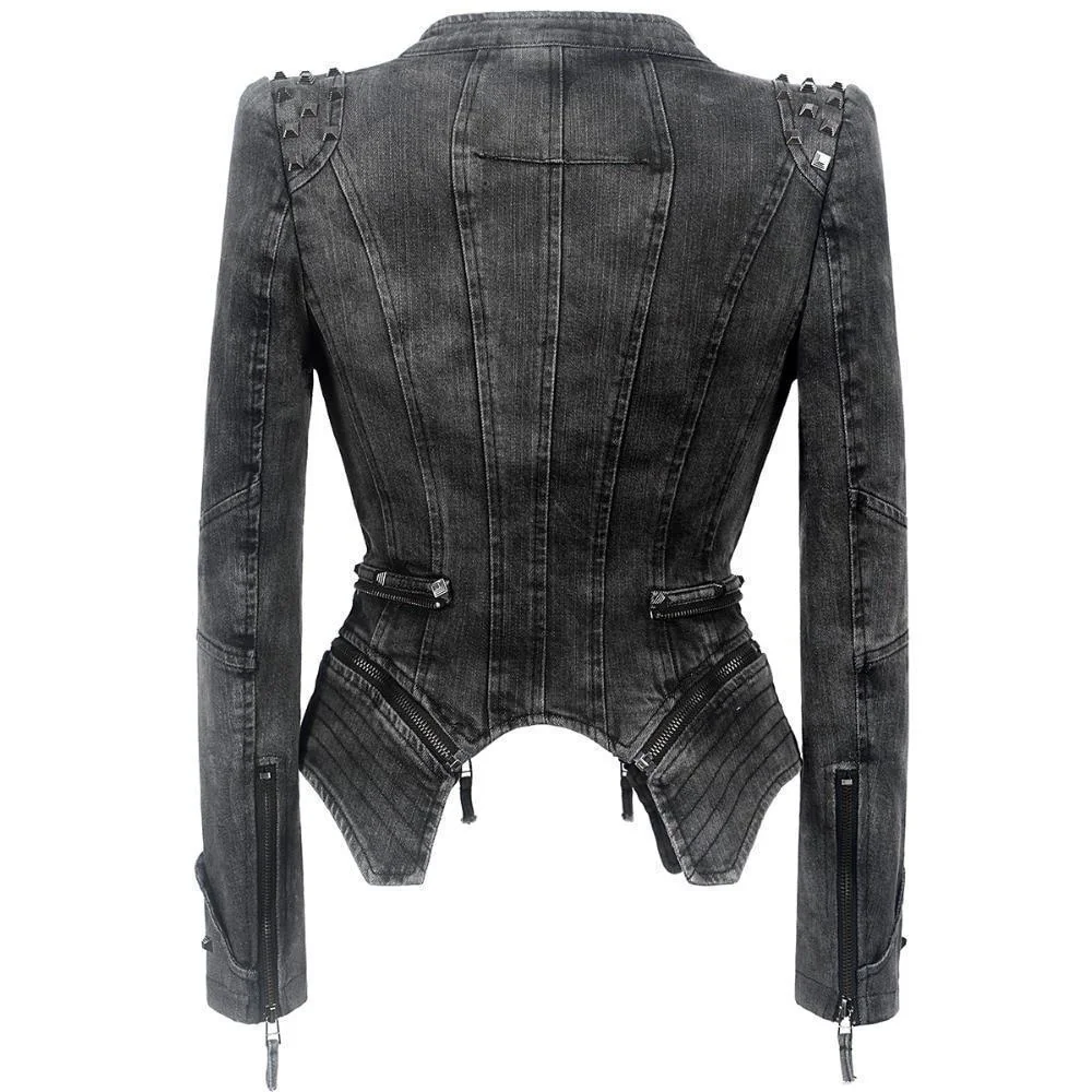 Stylish Gothic Womens Jacket in Premium Cotton & Polyester Blend
