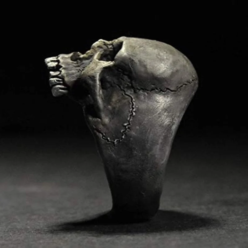 Vintage Zinc Alloy Skull Ring - Unisex Gothic Style