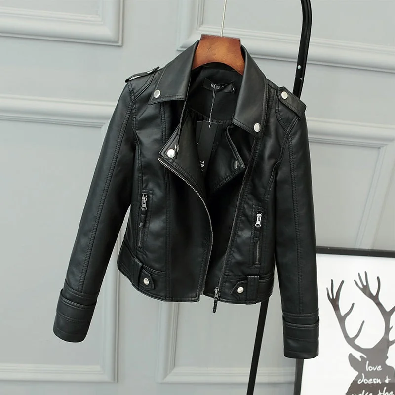 Faux Leather Womens Jacket - Limited Edition Fancy Design