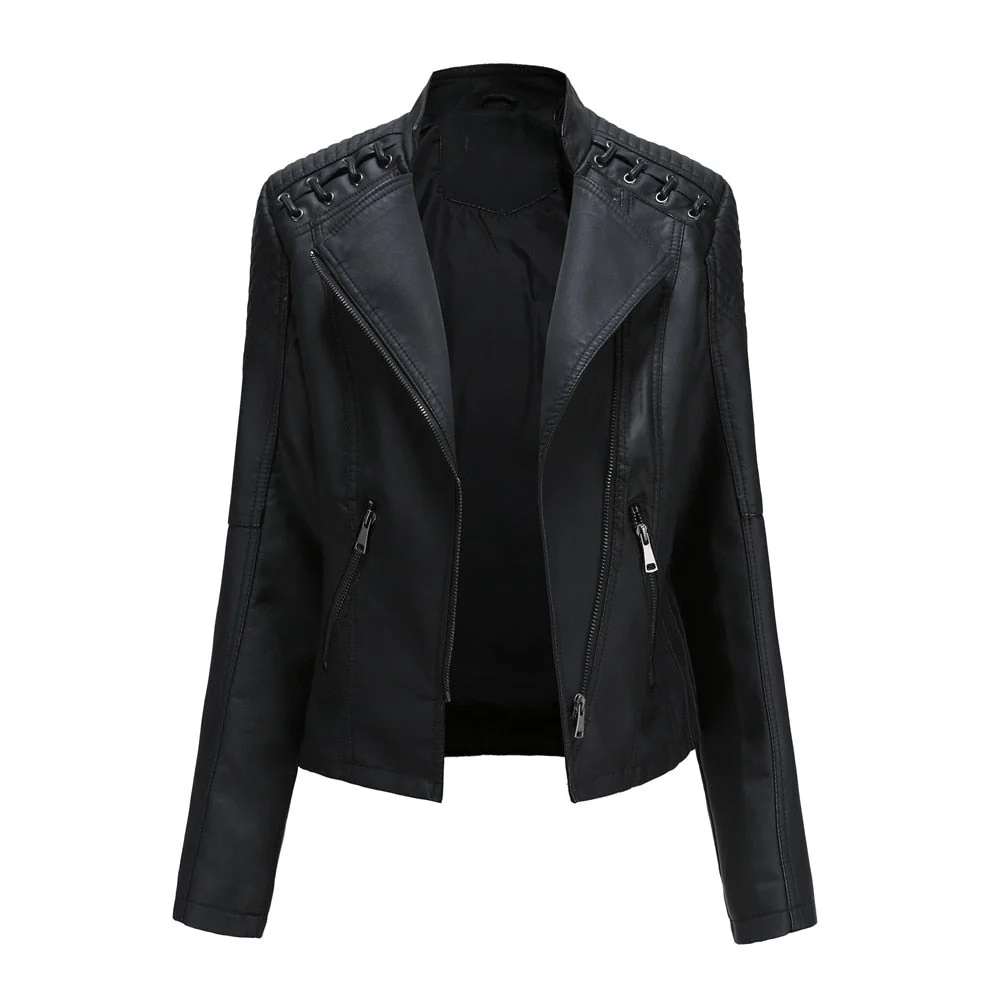 Premium Black Faux Leather Jacket