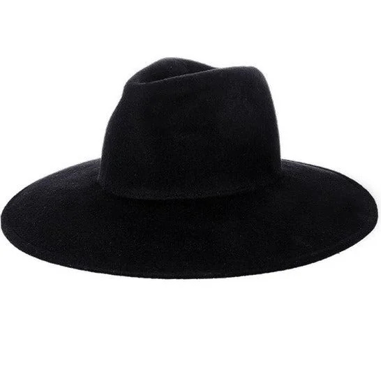 Black Gothic Style Wide Brim Hat