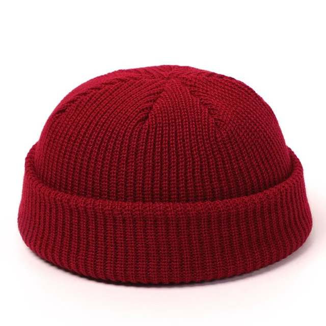 Mens Grunge Cotton Beanie Hat