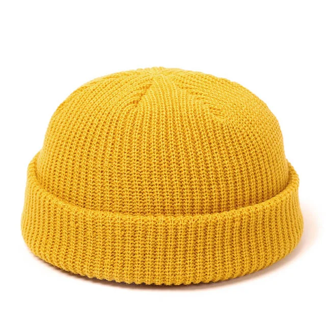 Mens Grunge Cotton Beanie Hat