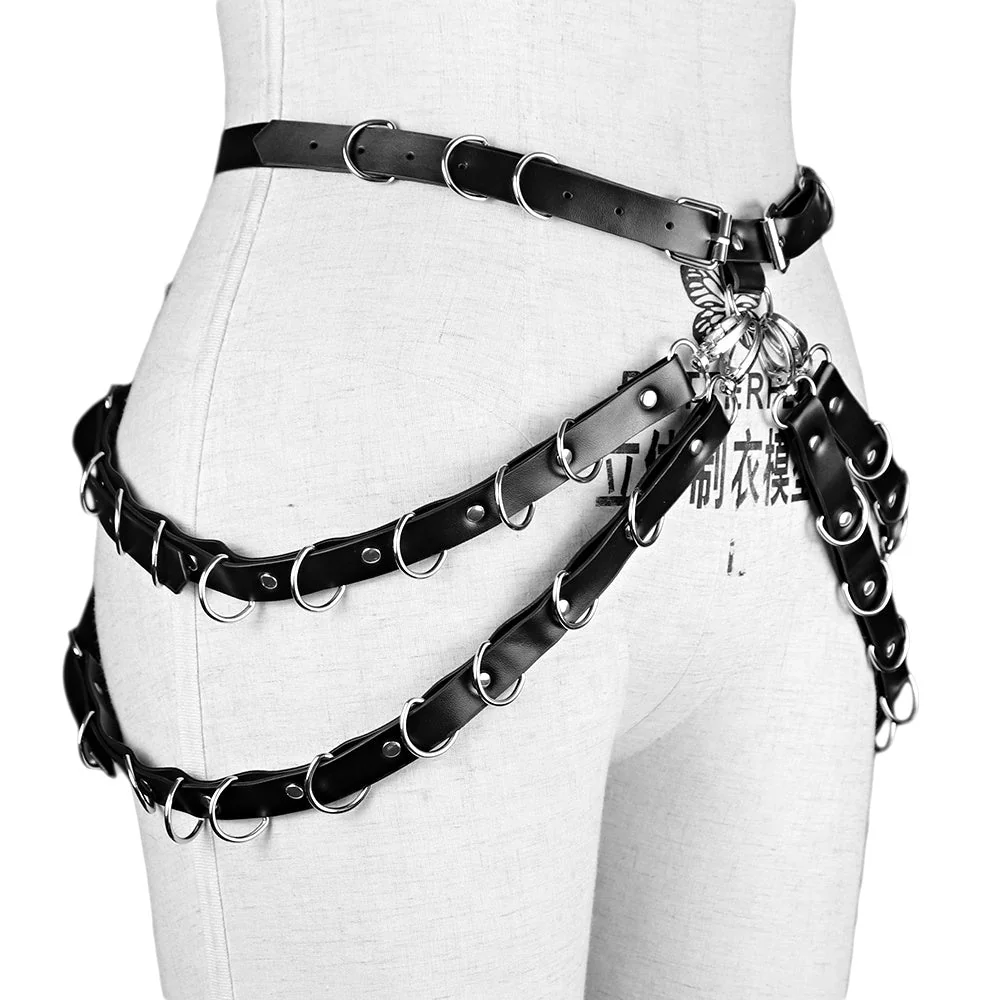 Punk Gothic Riveted Chain Belt for Stylish Outfits