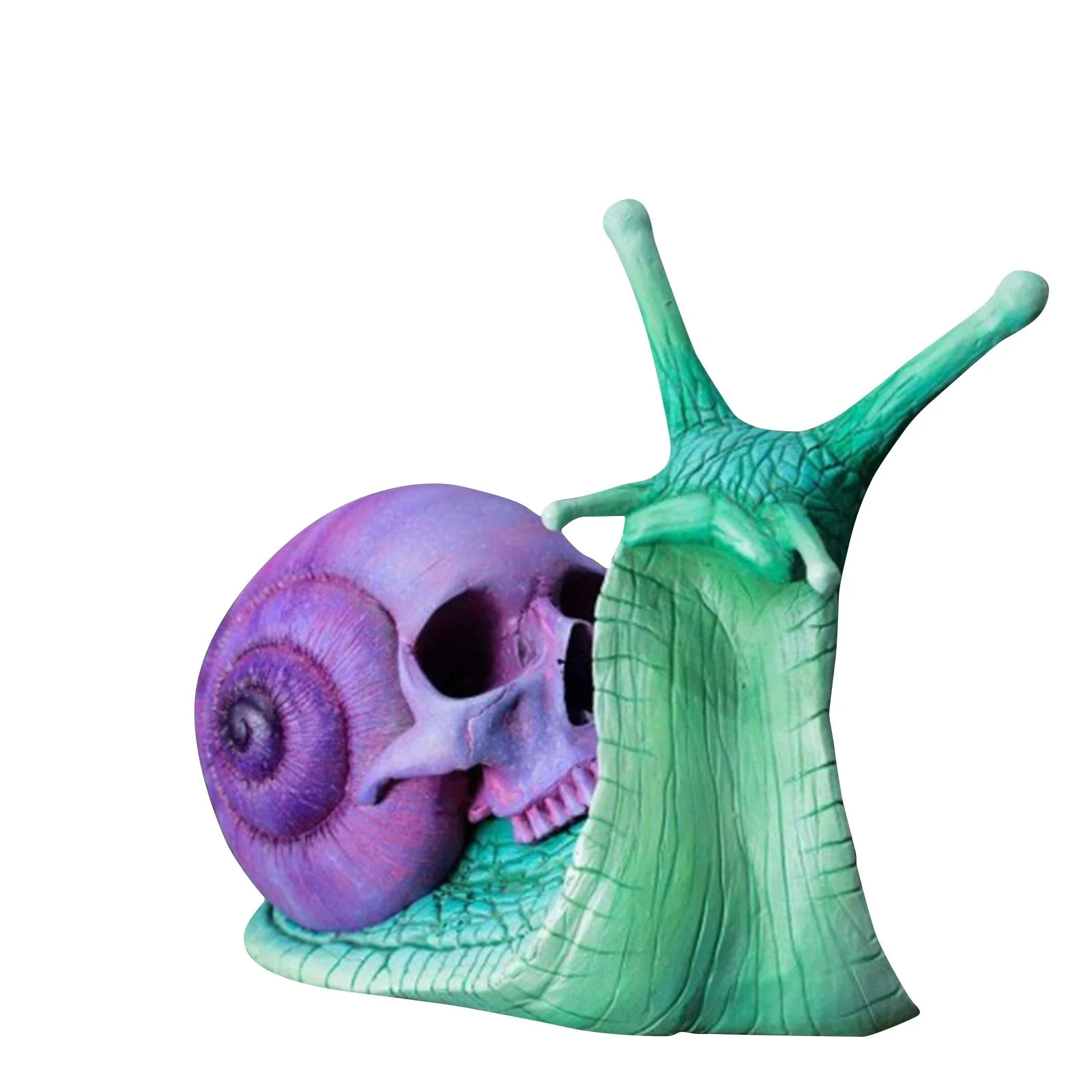 Creepy Snail Skull Resin Ornament Halloween Decor