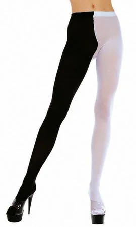 Asymmetric Color Block Womens Tights