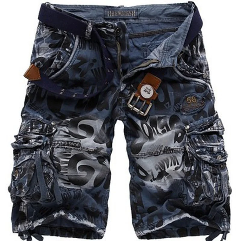 Mens Gothic Camo Cotton Polyester Blend Shorts - Limited Edition