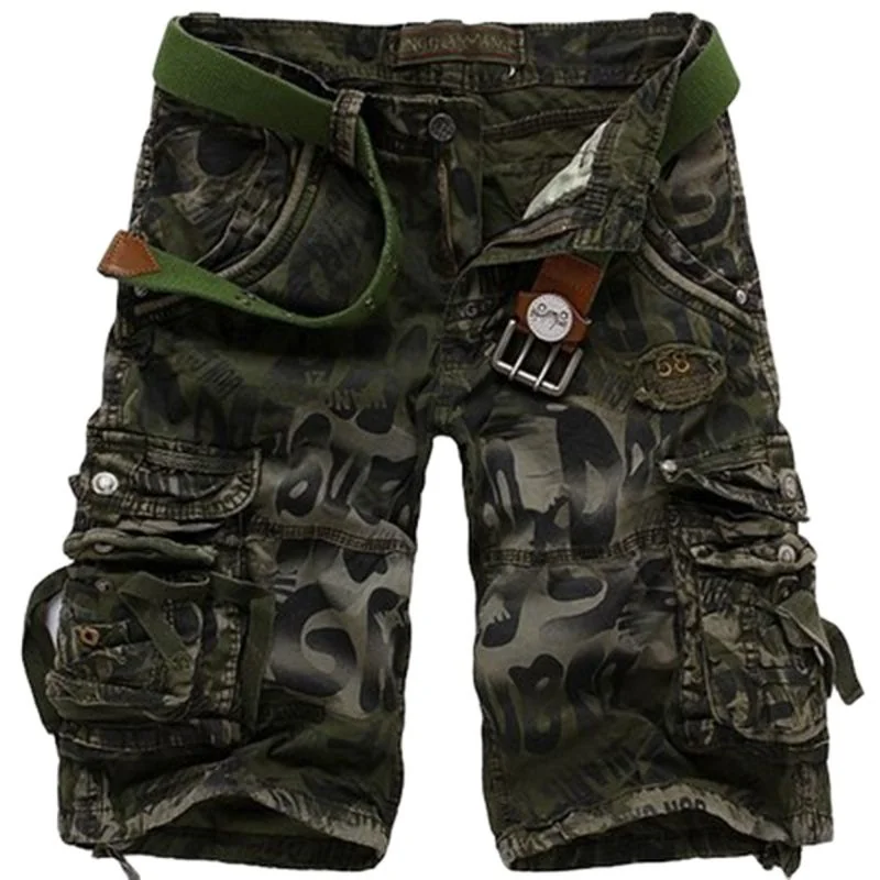 Mens Gothic Camo Cotton Polyester Blend Shorts - Limited Edition