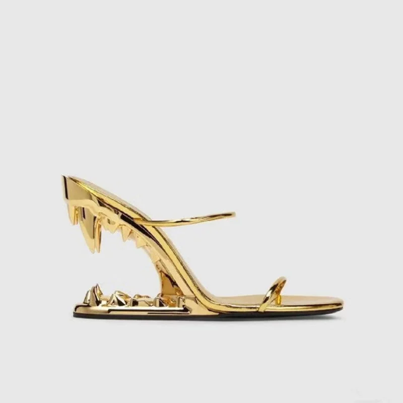 Premium Silver PU Leather Mordre Heels - Limited Edition