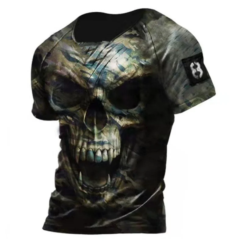 Gothic Skull Printed Tee Shirt