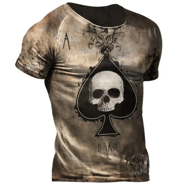 Gothic Skull Printed Tee Shirt