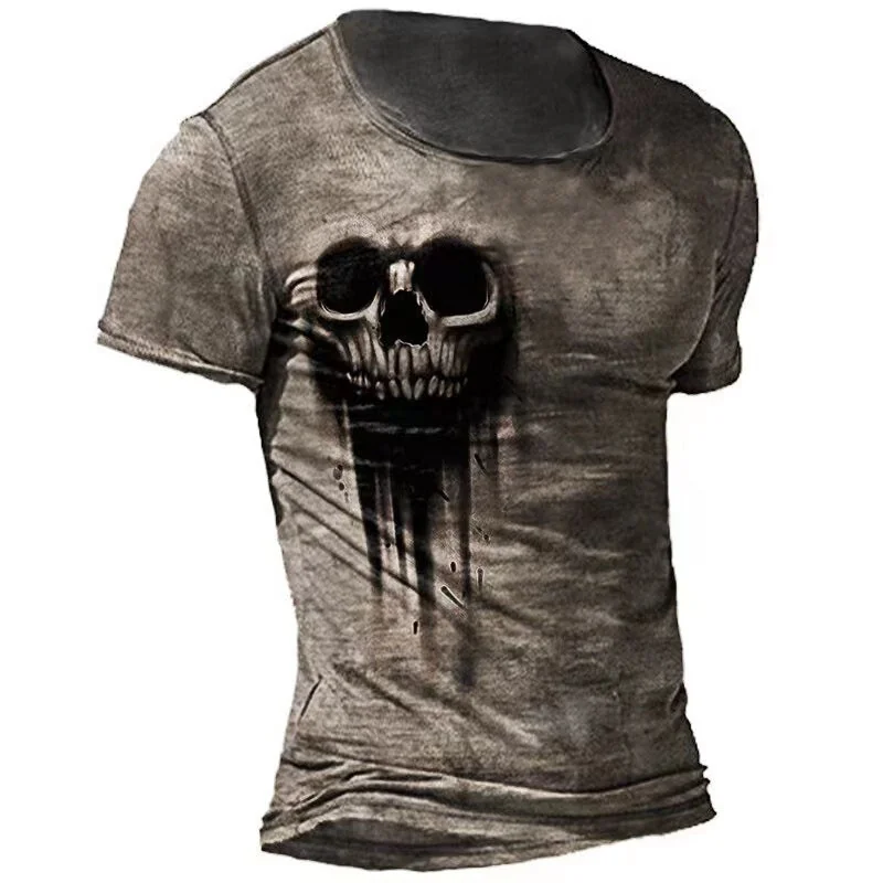 Gothic Skull Printed Tee Shirt
