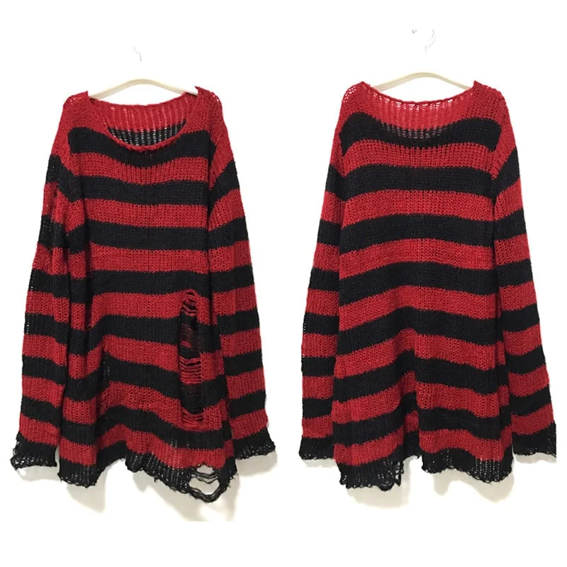 Chic Knitted Goth Sweater in Premium Cotton Blend