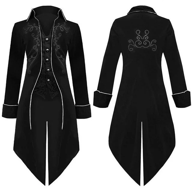 Gothic Mens Cotton-Polyester Tailcoat
