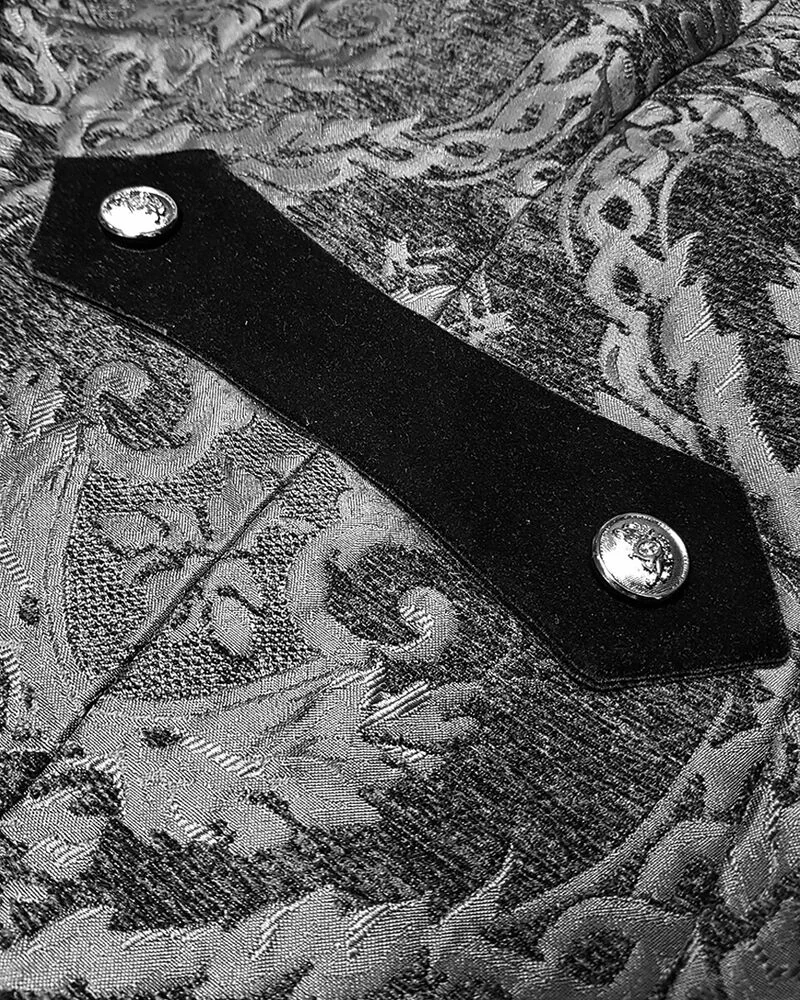 Gothic Style Tailcoat Mens Black Premium Cotton Polyester Blend