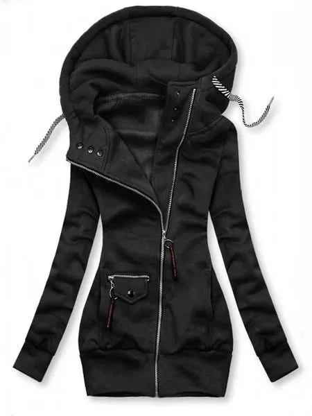 Gothic Style Premium Womens Hoodie in Black