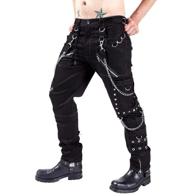 Black Gothic Style Mens Pants - Premium Cotton Blend