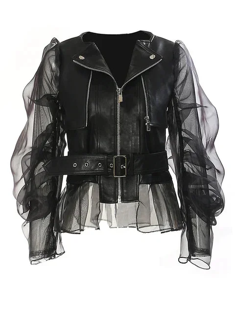 Limited Edition Black Faux Leather Womens Jacket