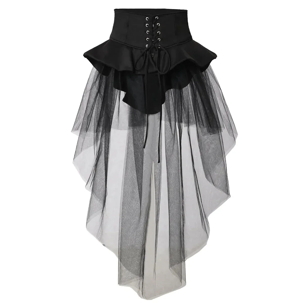 Black Corset Skirt Premium Cotton Polyester Blend Women