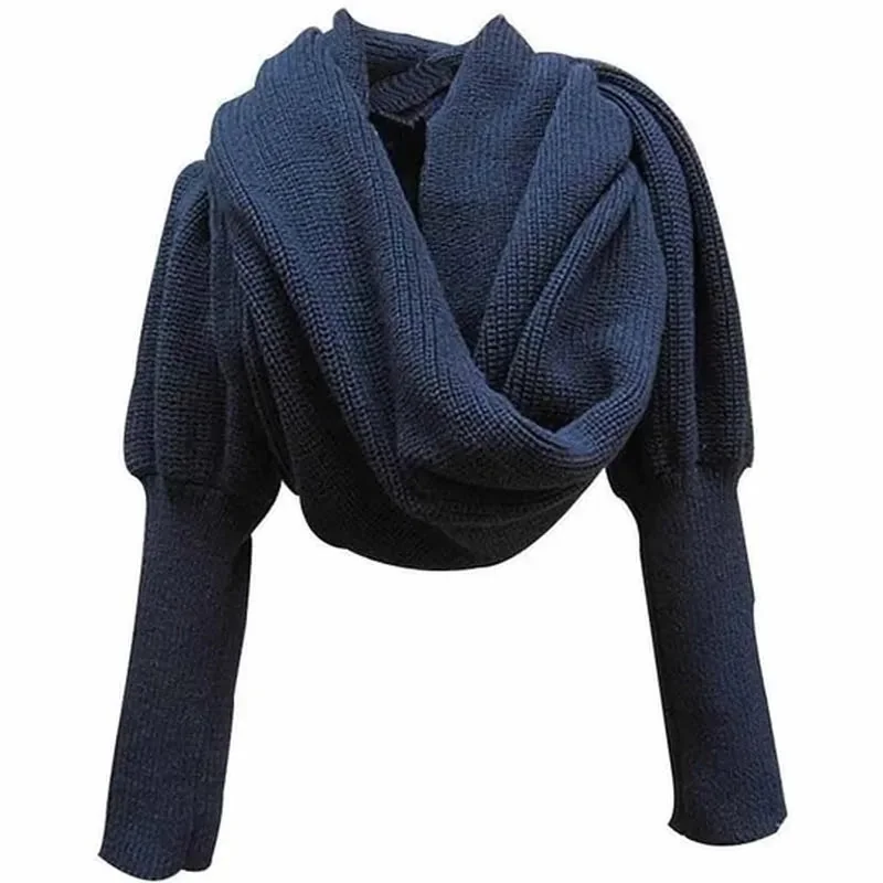 Premium Womens Hooded Cape in Cotton & Polyester Blend - Black or Blue