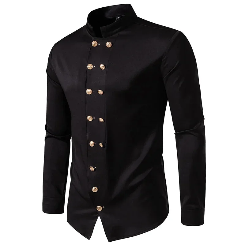 Premium Black Cotton & Polyester Blend Mens Casual Shirt