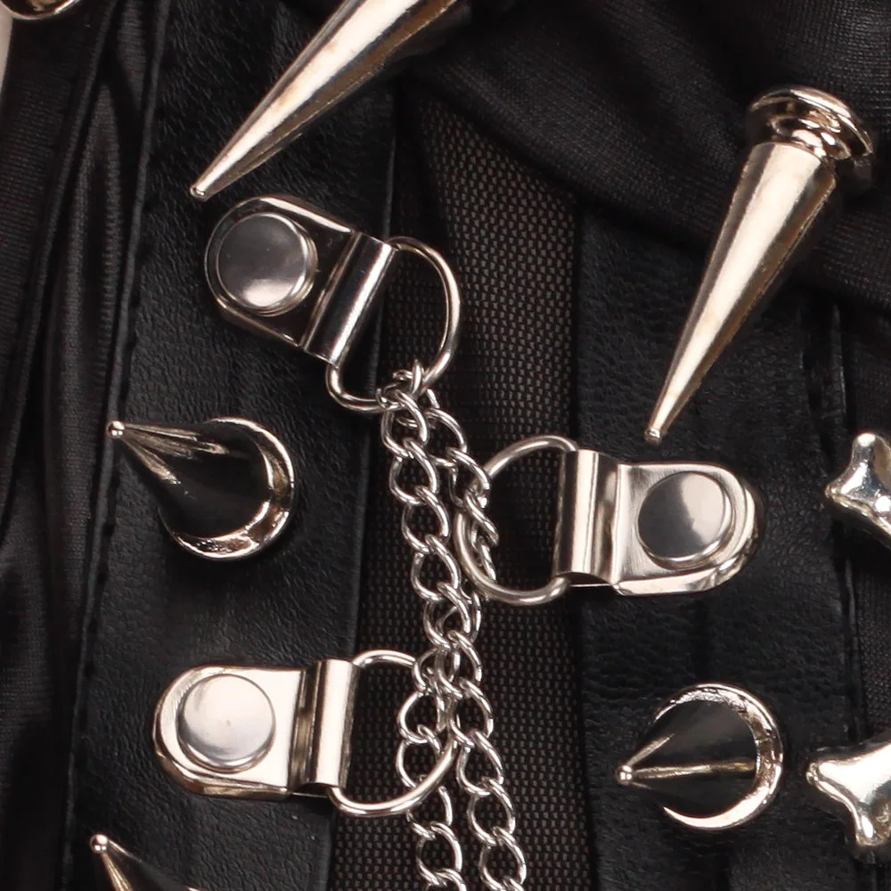 Premium Gothic Style PU Leather Womens Tank Top