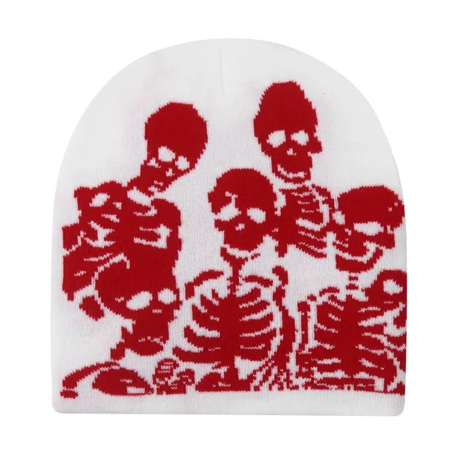 Premium Cotton & Polyester Blend Unisex Skull Beanie