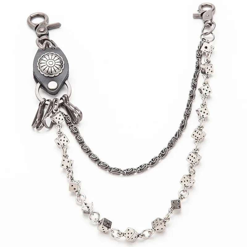 Silver Alloy Pants Chain - High-Quality Mens Fashion Accessory