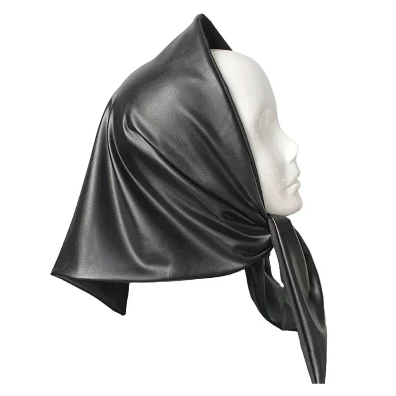 Black Faux Leather Head Cover for Women Fashionable Style