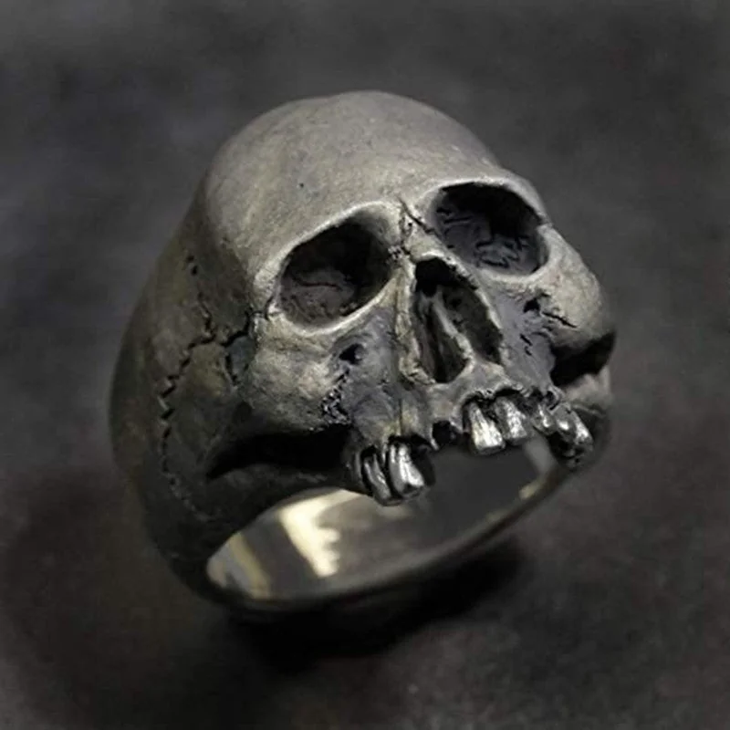 Gothic Skull Pattern Zinc Alloy Ring