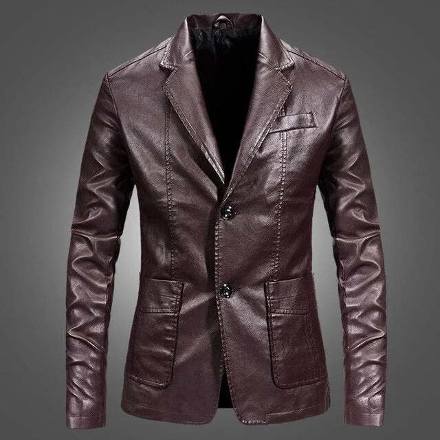 Limited Edition Faux Leather & Suede Mens Jacket Brown
