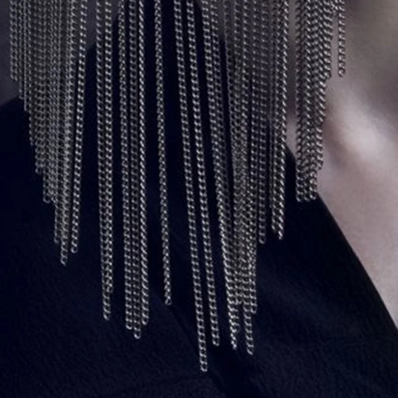 Gothic Chain Tassel Head-Dress Mask