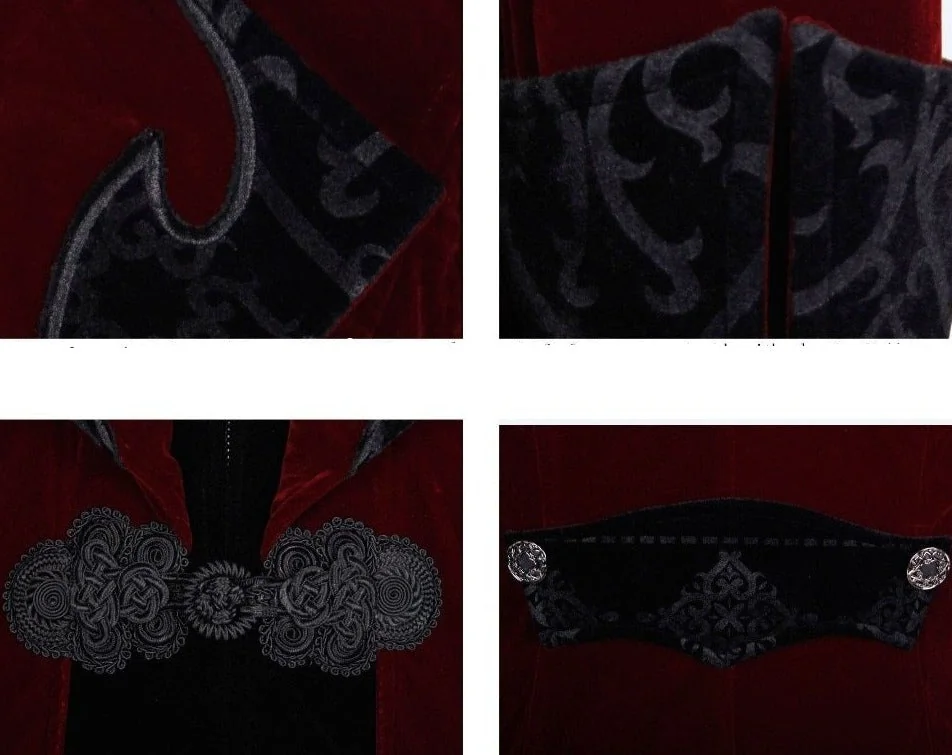 Victorian Style Swallowtail Vampire Jacket - Elegant Mens Gothic Coat