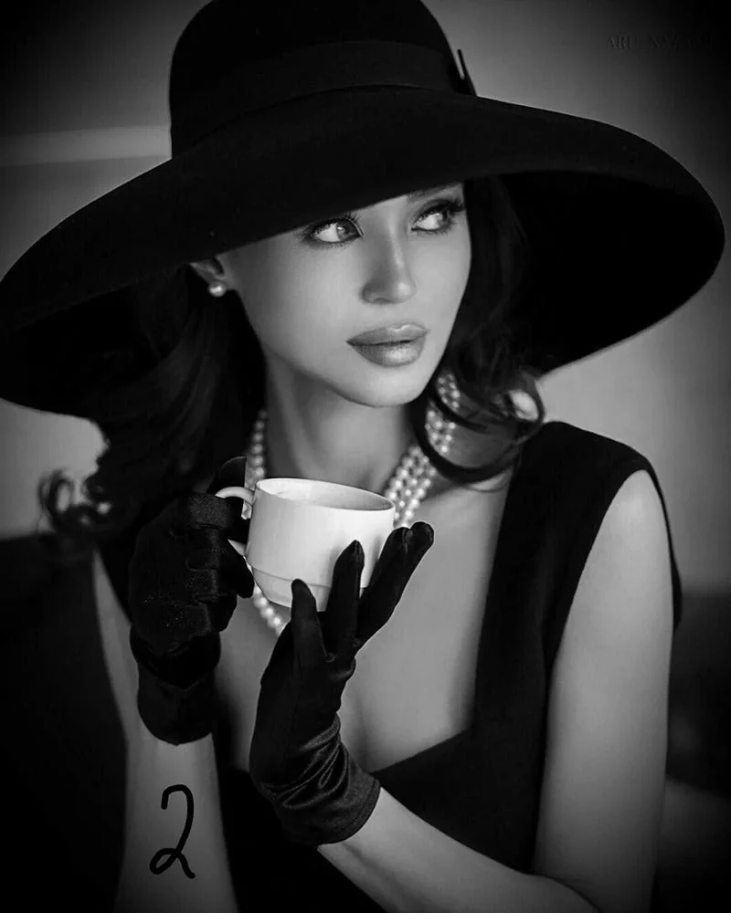 Gothic Style Wide Brim Wool Hat for Adults