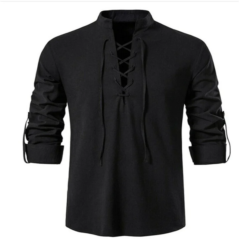 Gothic V-Neck Top in Premium Cotton & Polyester Blend