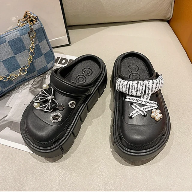 Womens Summer Platform Sandals Black White Green EU 36-41