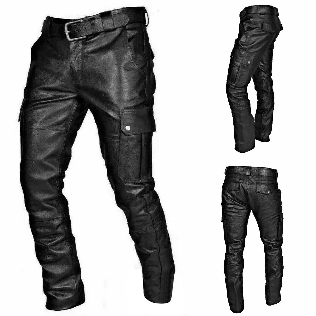 Premium Black Leather Mens Pants - Limited Edition