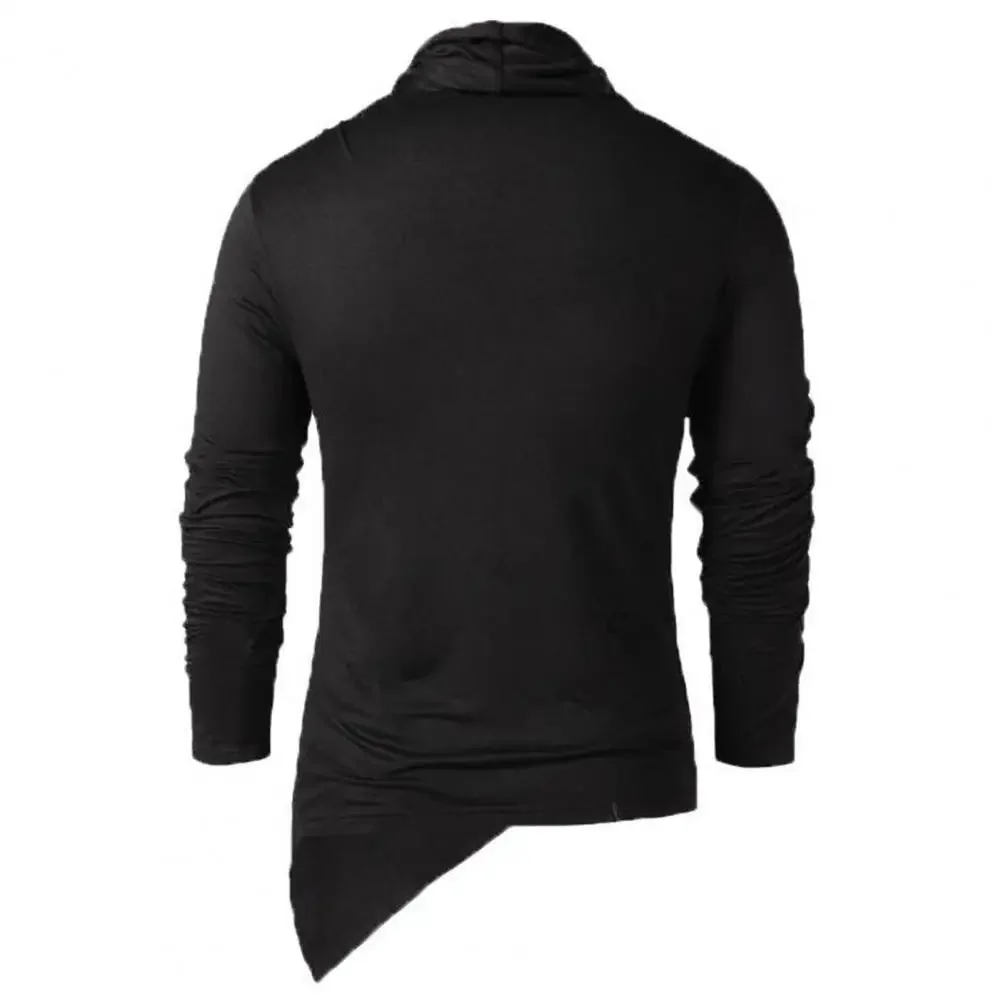 Classic Black Mens Pullover Sweater - Premium Cotton & Polyester Blend