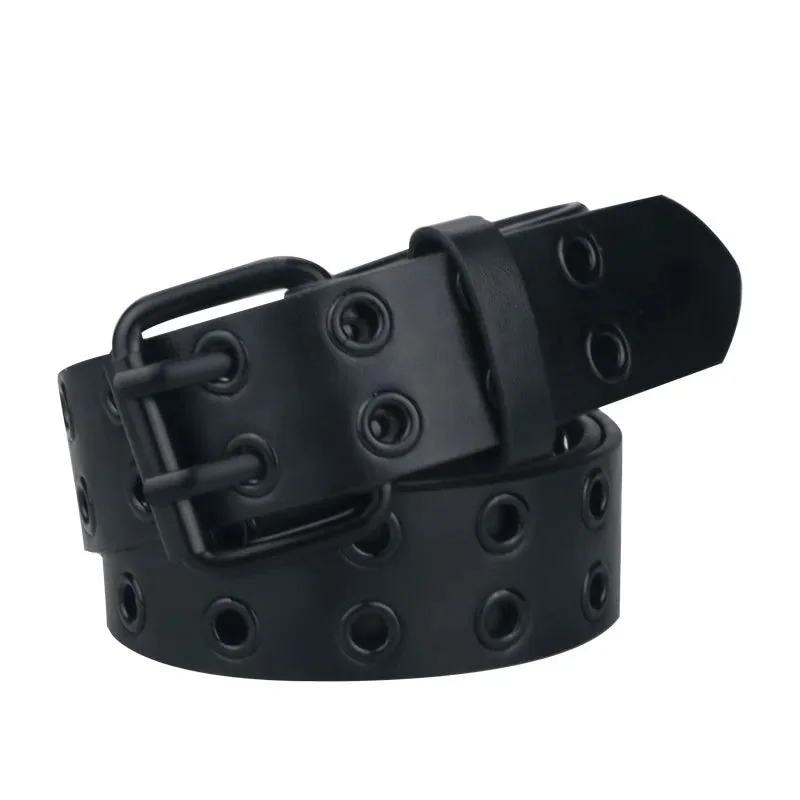 Black PU Leather Belt 3.7cm Width