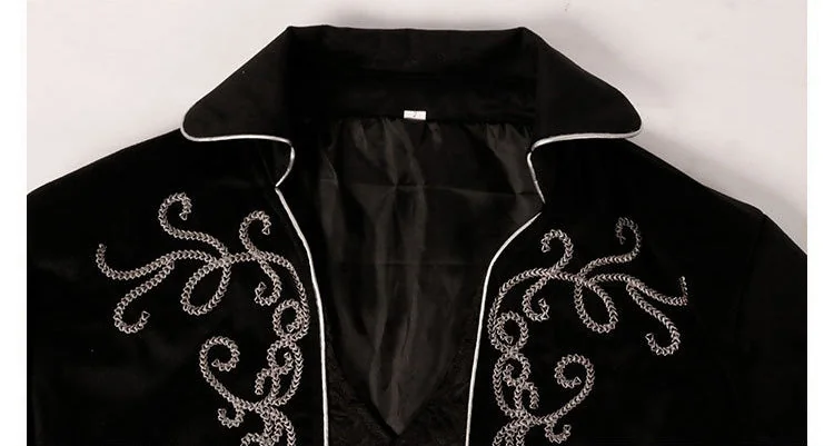 Elegant Black Gothic Tailcoat for Men