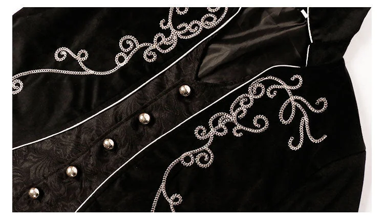 Elegant Black Gothic Tailcoat for Men