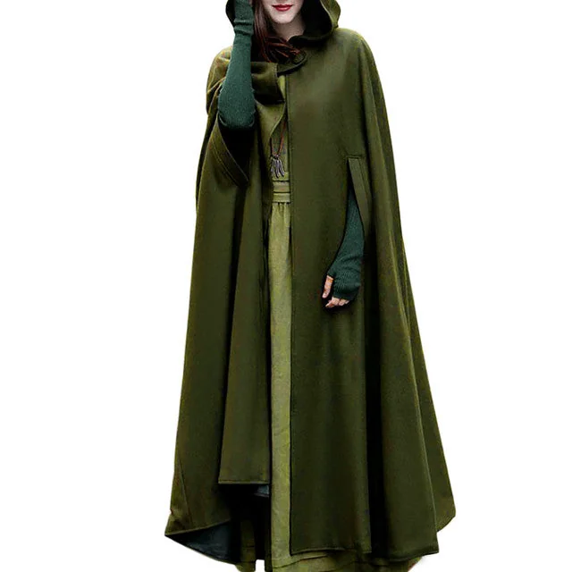 Elegant Womens Hooded Cloak in Premium Cotton Blend