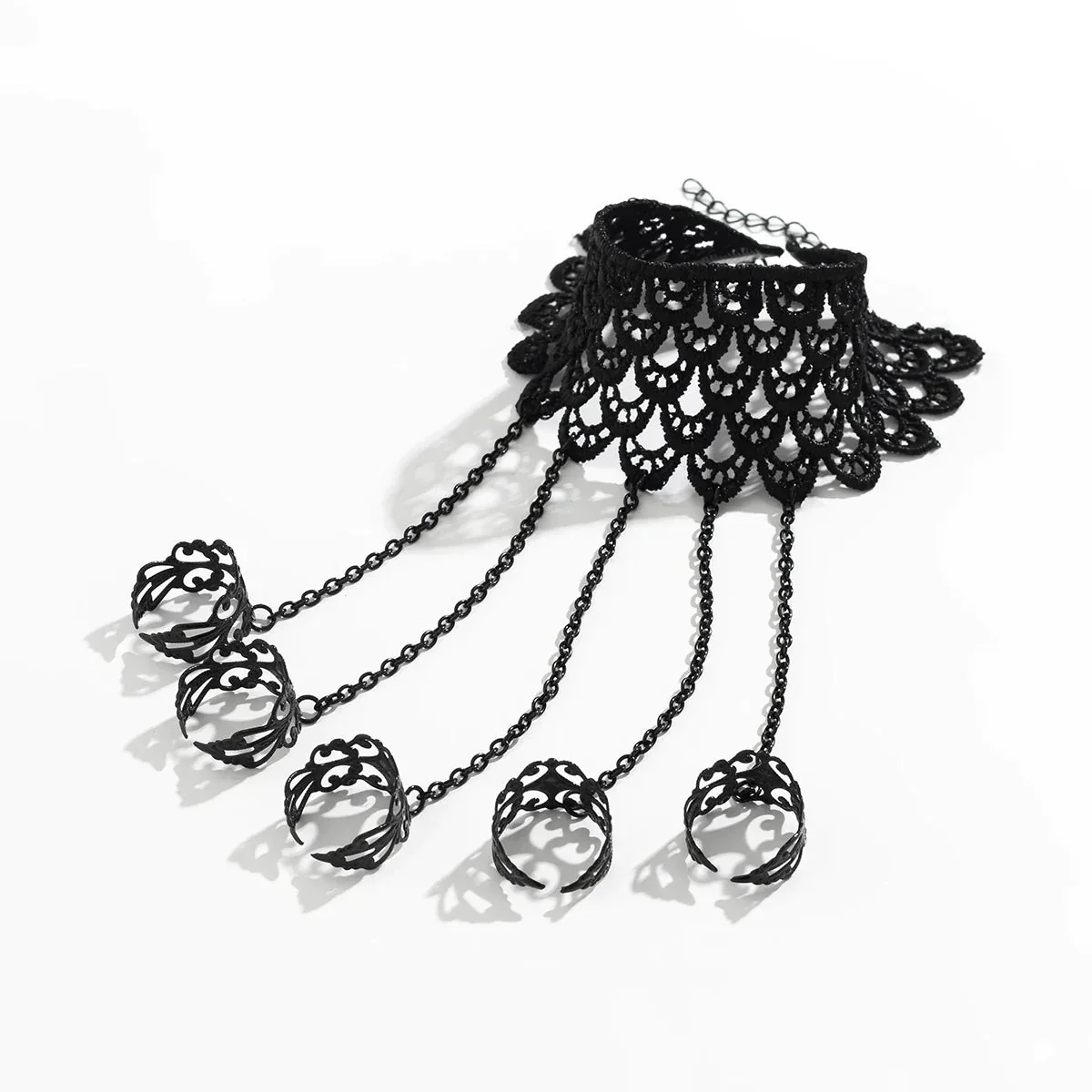 Black Lace Gothic Bracelet for Women