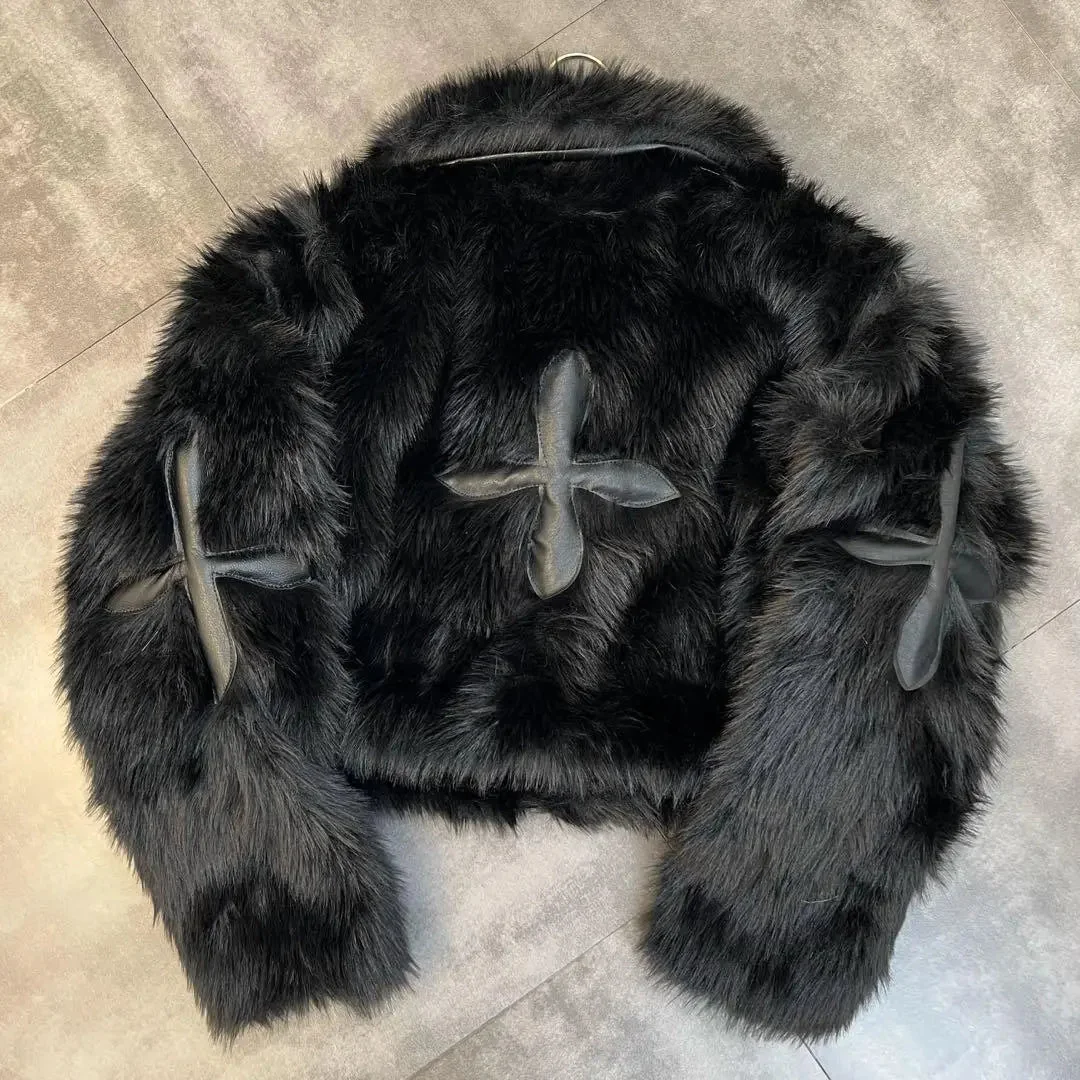 Black Faux Fur Coat One Size Premium Quality Limited Edition