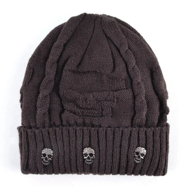 Premium Cotton & Acrylic Blend Skull Beanie for Men