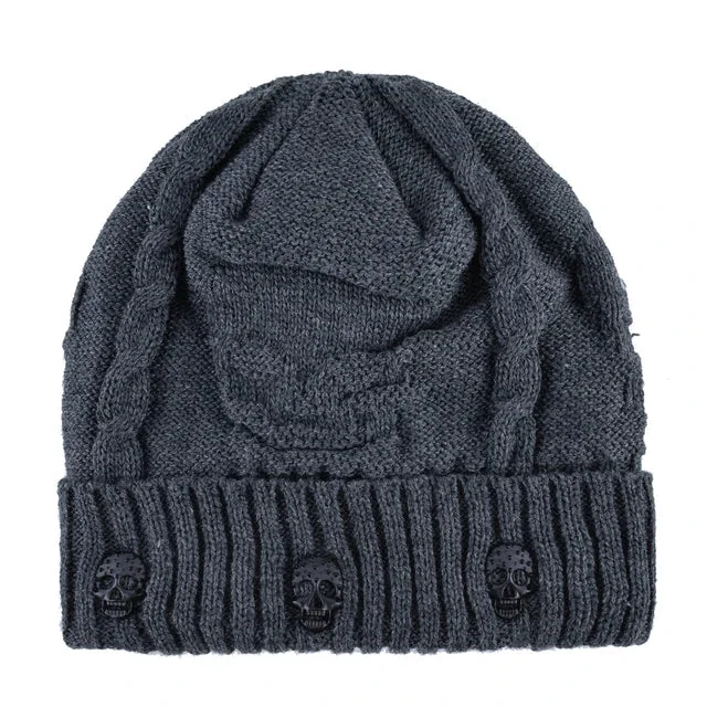 Premium Cotton & Acrylic Blend Skull Beanie for Men